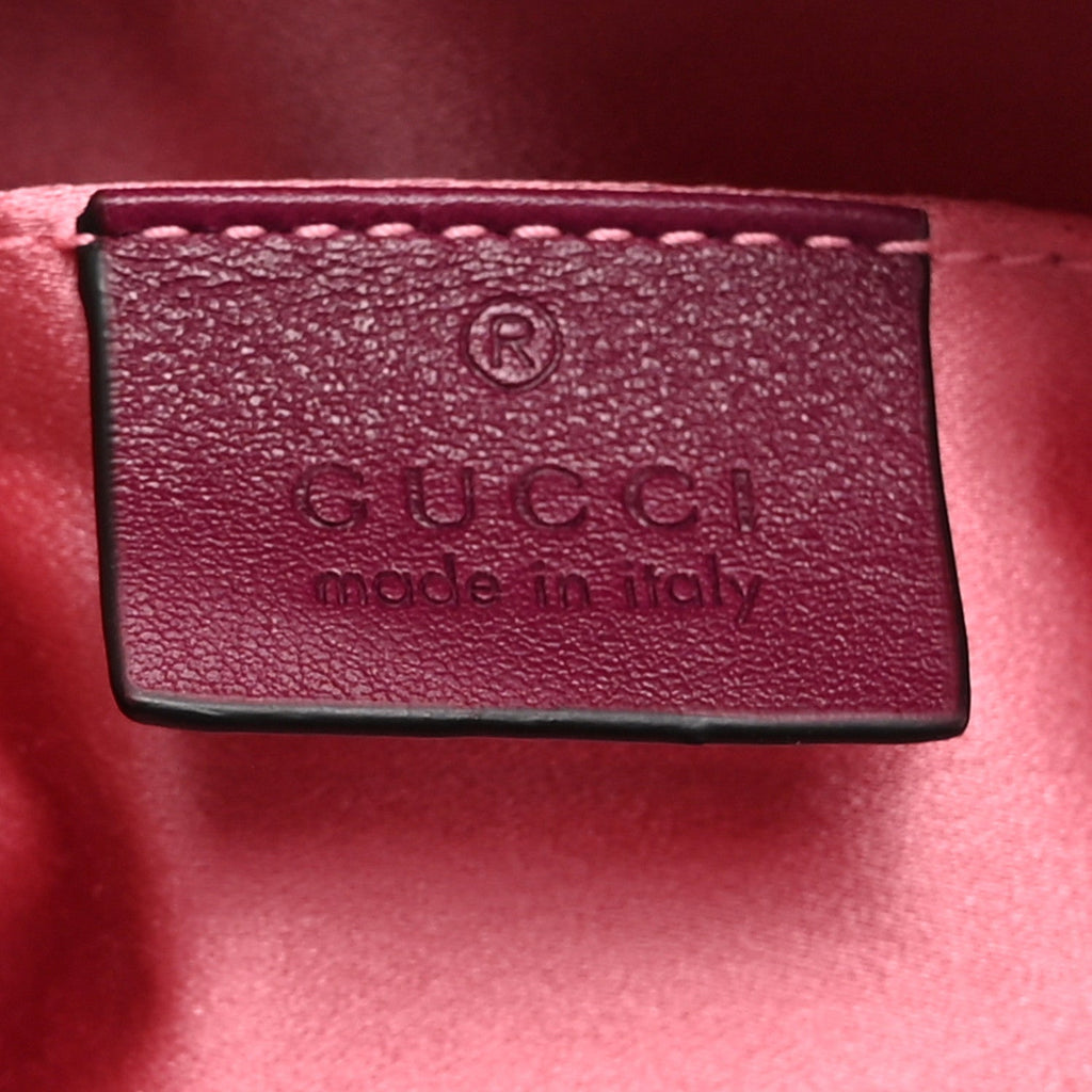 Velvet Matelasse GG Marmont Belt Bag 95 38 Fuchsia Violet Cyclamen