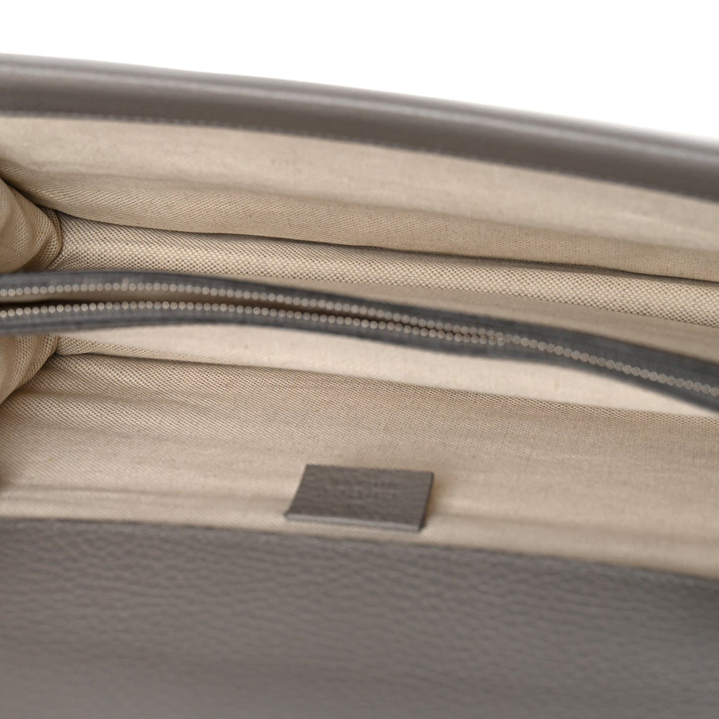 Pebbled Calfskin Small Dionysus Shoulder Bag Dusty Grey