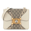 Nappa Elaphe GG Supreme Monogram Medium Osiride Shoulder Bag Mystic White Roccia Beige Ebony