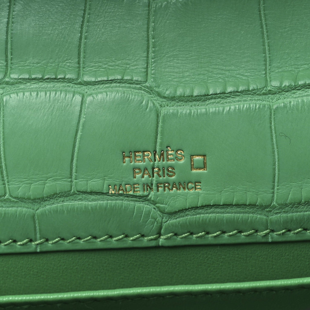 Matte Alligator Kelly Pochette Vert Comics