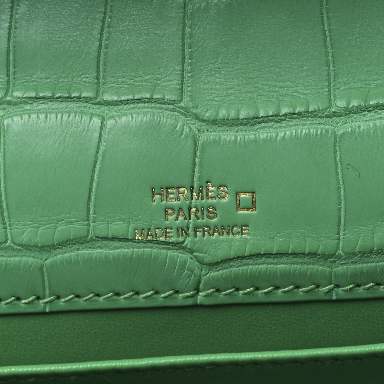 Matte Alligator Kelly Pochette Vert Comics