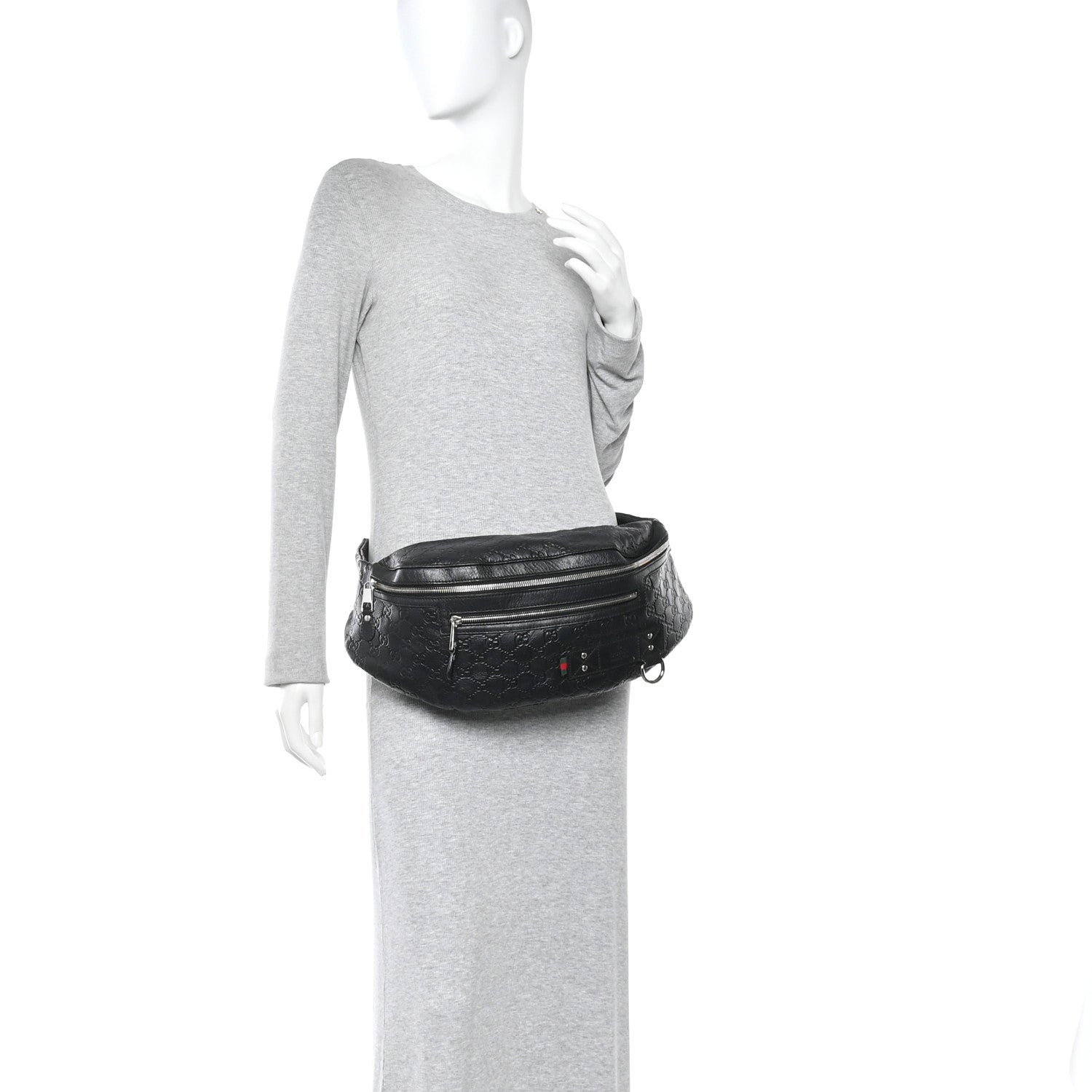 Guccissima Web Belt Bag Black