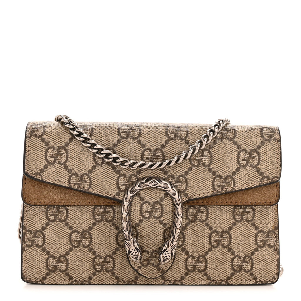 GG Supreme Monogram Super Mini Dionysus Shoulder Bag Taupe