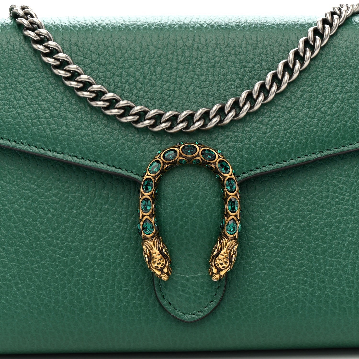 Calfskin Mini Dionysus Chain Wallet Emerald