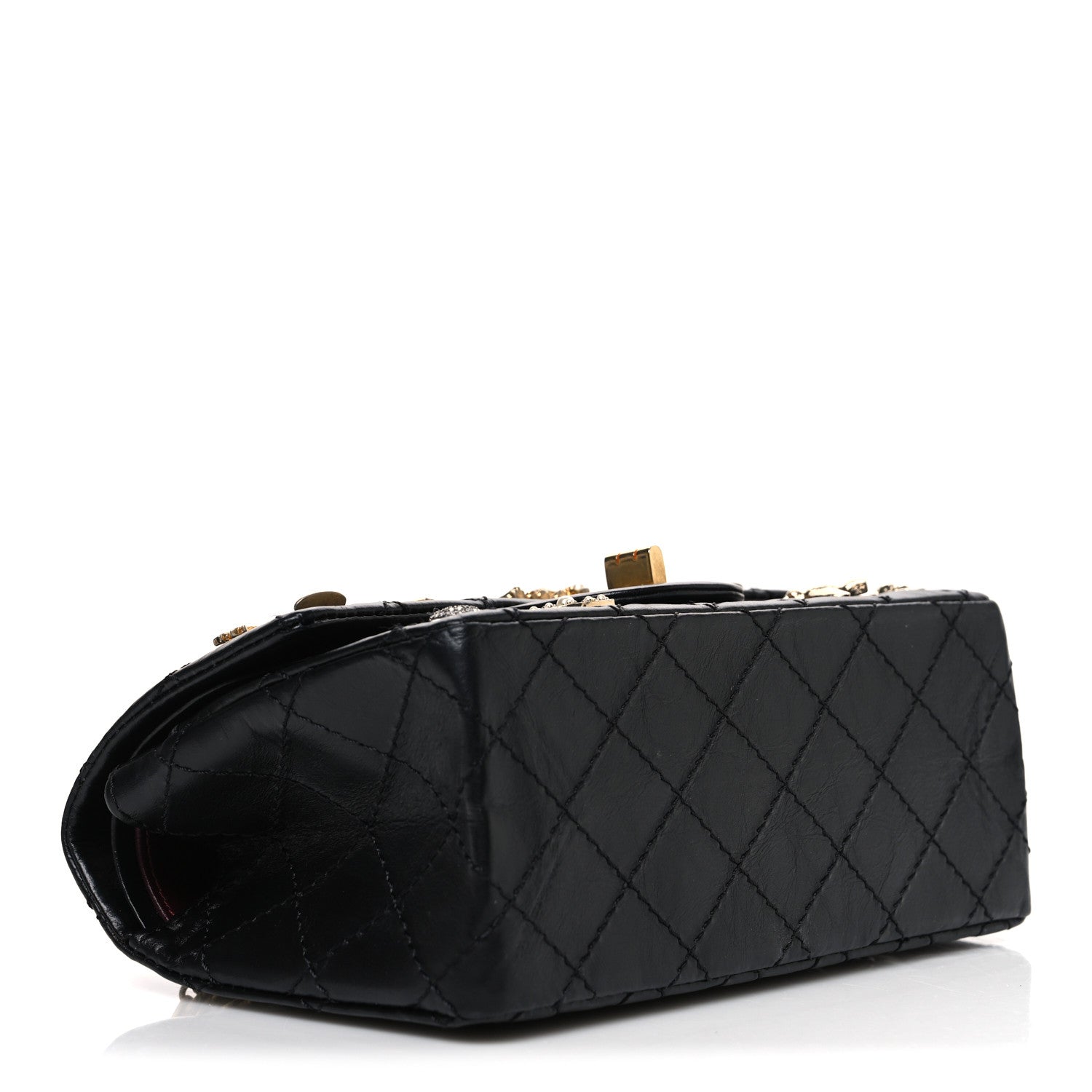 Aged Calfskin Lucky Charms 2.55 Reissue 224 Flap Black