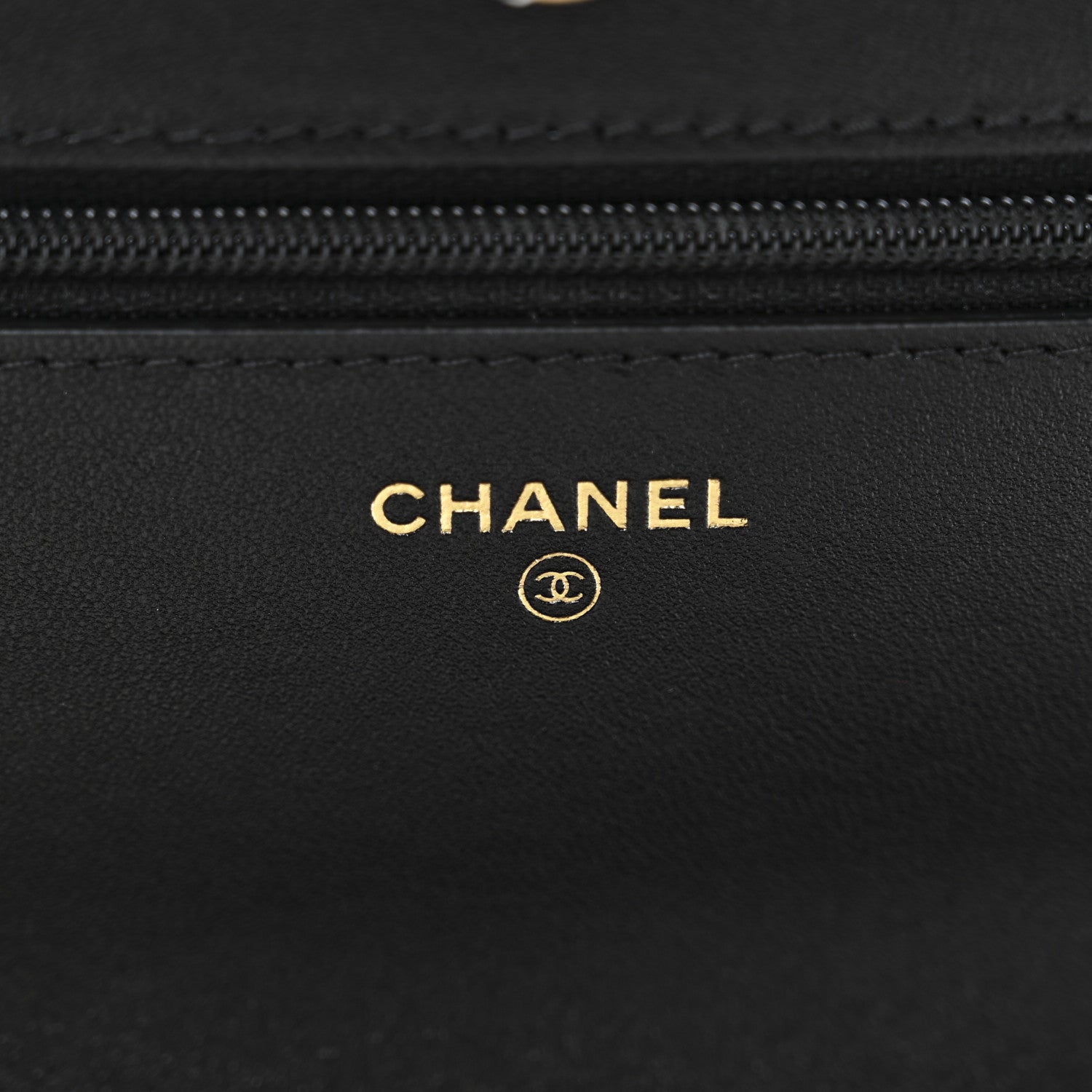 Lambskin Quilted Chanel 19 Wallet On Chain WOC Black