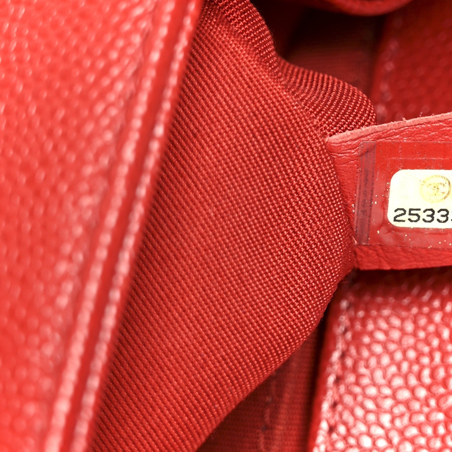 Caviar Chevron Quilted Medium Boy Flap Red