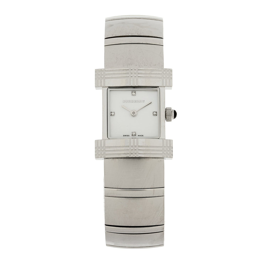 Stainless Steel Diamond Mother of Pearl 24mm Quartz Watch BU4500