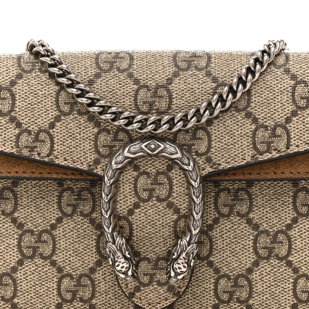 GG Supreme Monogram Super Mini Dionysus Shoulder Bag Taupe