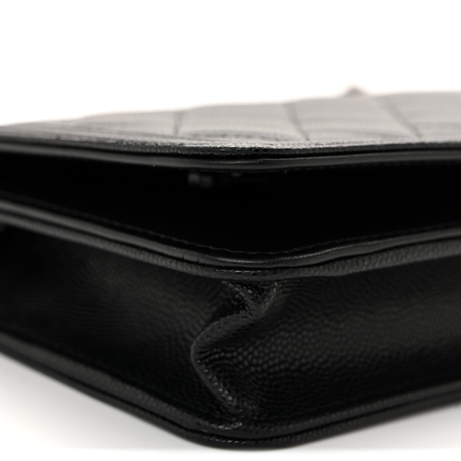 Caviar Quilted Boy Wallet On Chain WOC Black