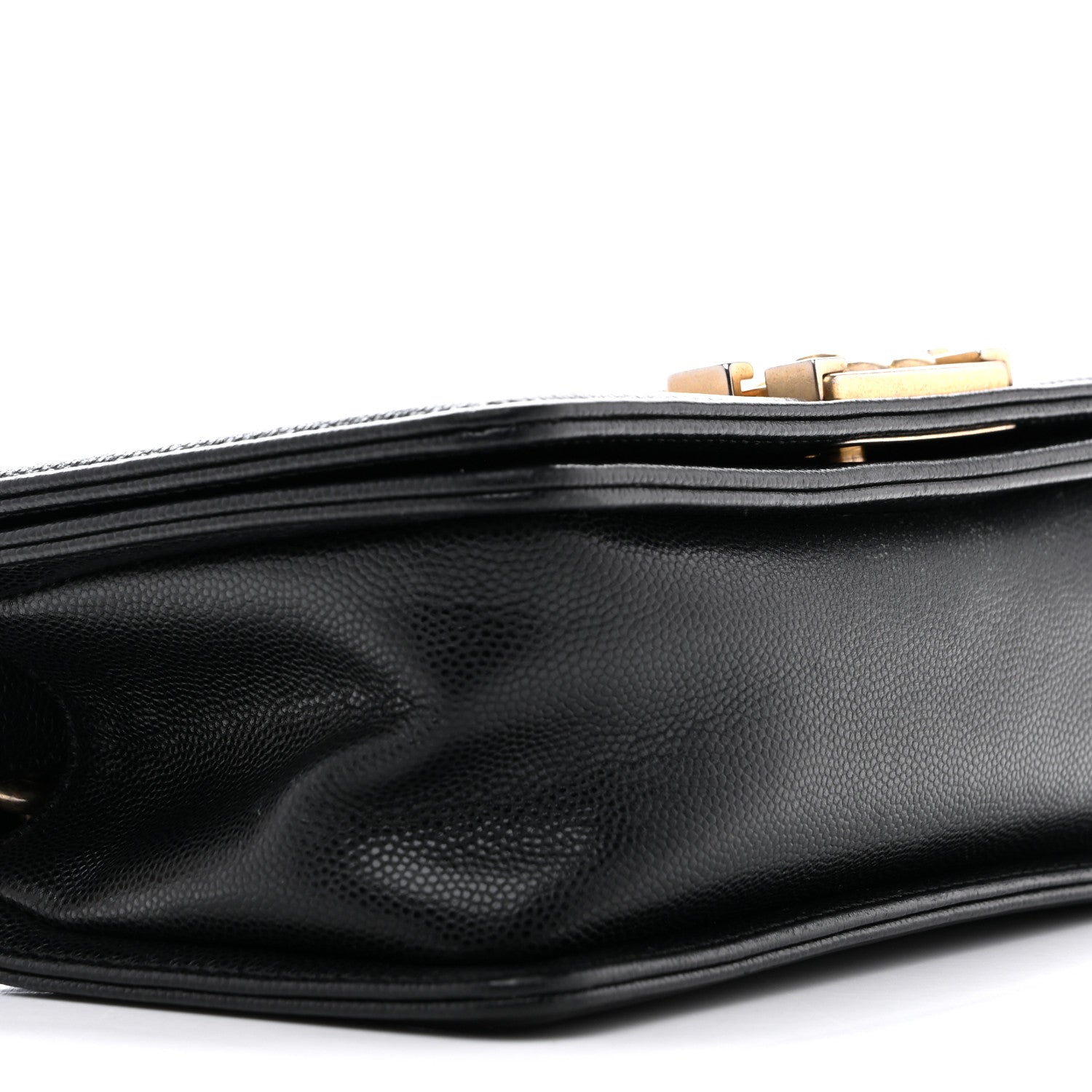 Caviar Quilted Small Boy Flap Black
