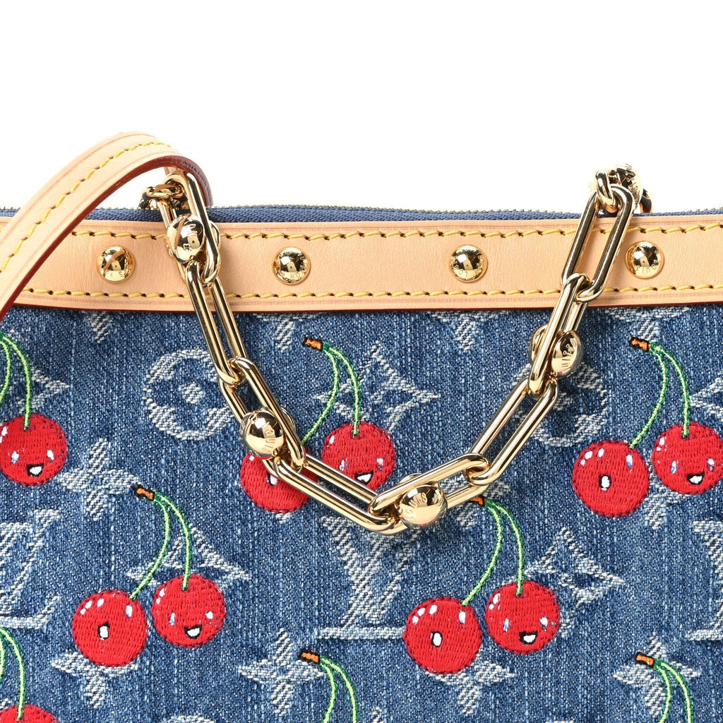 LV X TM Monogram Denim Cerises Pochette Accessories Blue