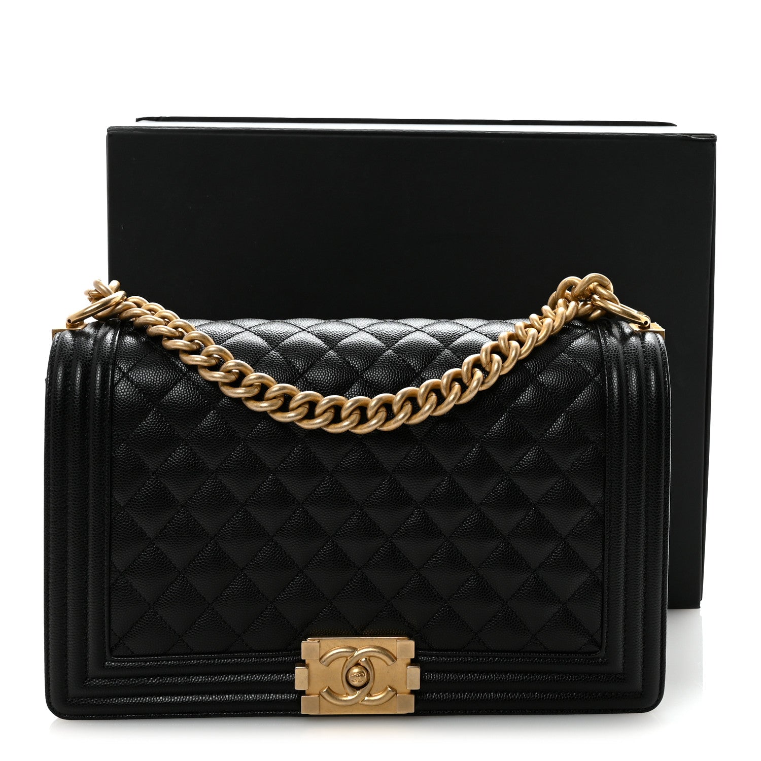 Caviar Quilted New Medium Boy Flap Black