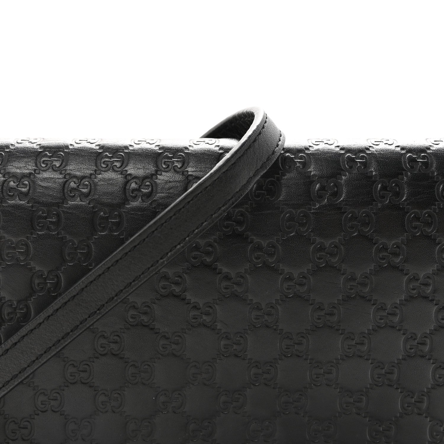 Microguccissima Crossbody Wallet Black