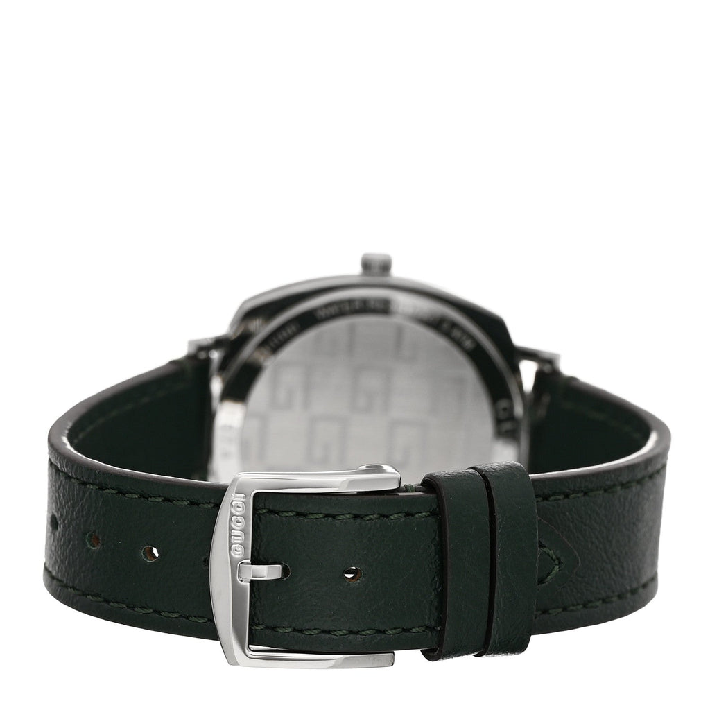 Stainless Steel Calfskin 35mm Grip Quartz Watch Green