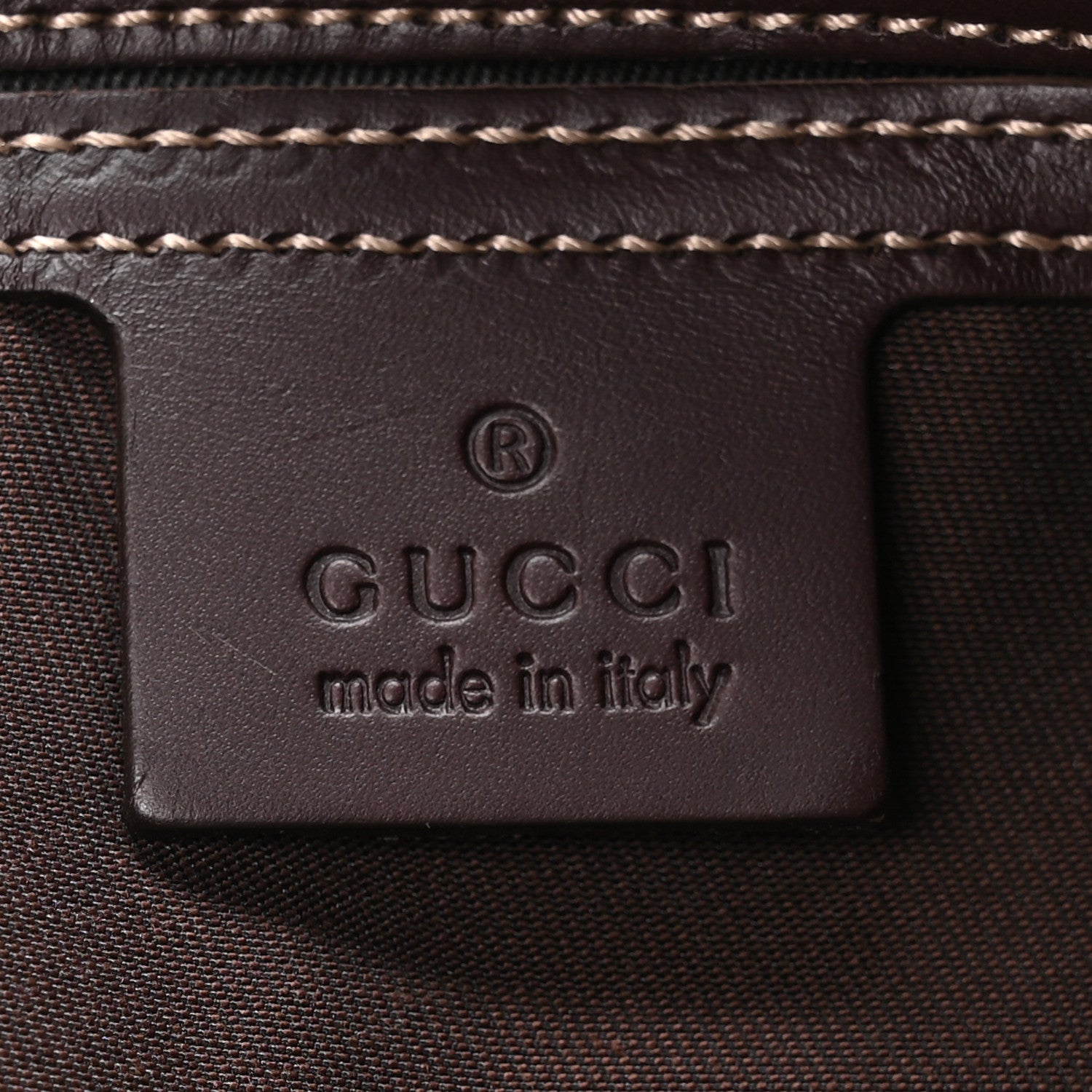 GG Supreme Monogram Belt Bag Dark Brown