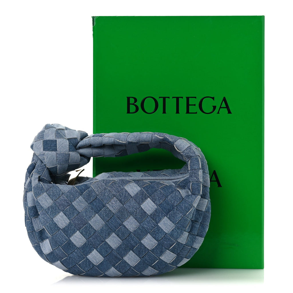 Nappa Denim Effect Intrecciato Mini Jodie Denim