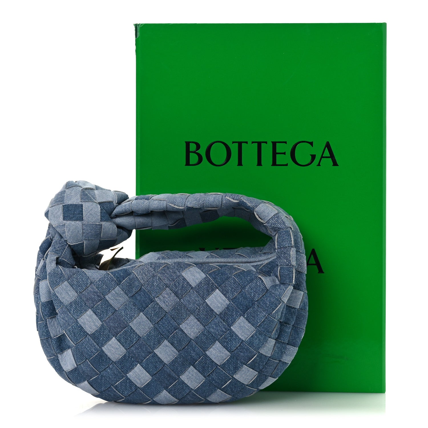 Nappa Denim Effect Intrecciato Mini Jodie Denim