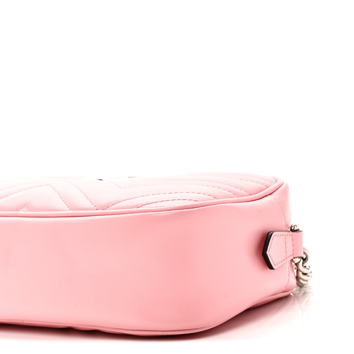 Calfskin Matelasse Small GG Marmont Chain Shoulder Bag Wild Rose