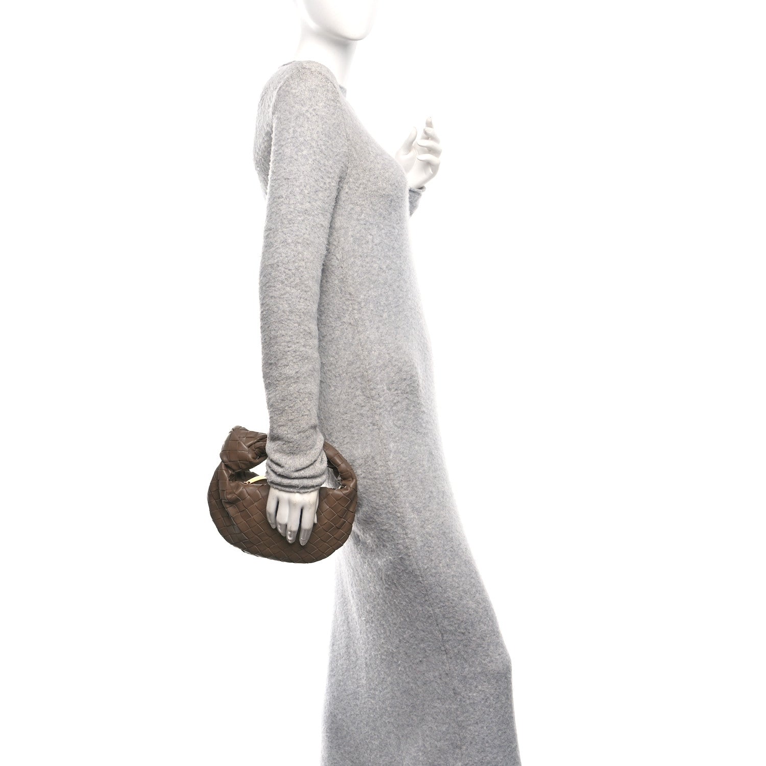 Nappa Intrecciato Mini Jodie Dark Taupe