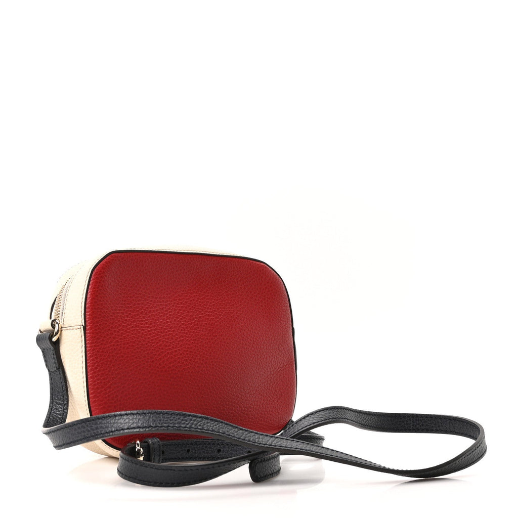 Dollar Calfskin Small Soho Disco Bag Hibiscus Red Mystic White Blue