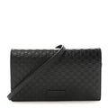 Microguccissima Crossbody Wallet Black