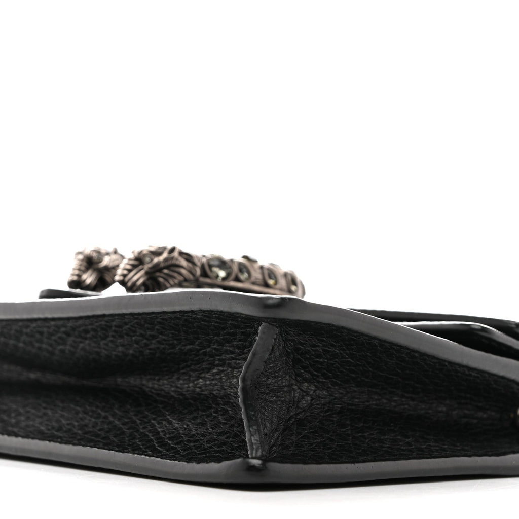 Dollar Calfskin Crystal Super Mini Dionysus Shoulder Bag Black