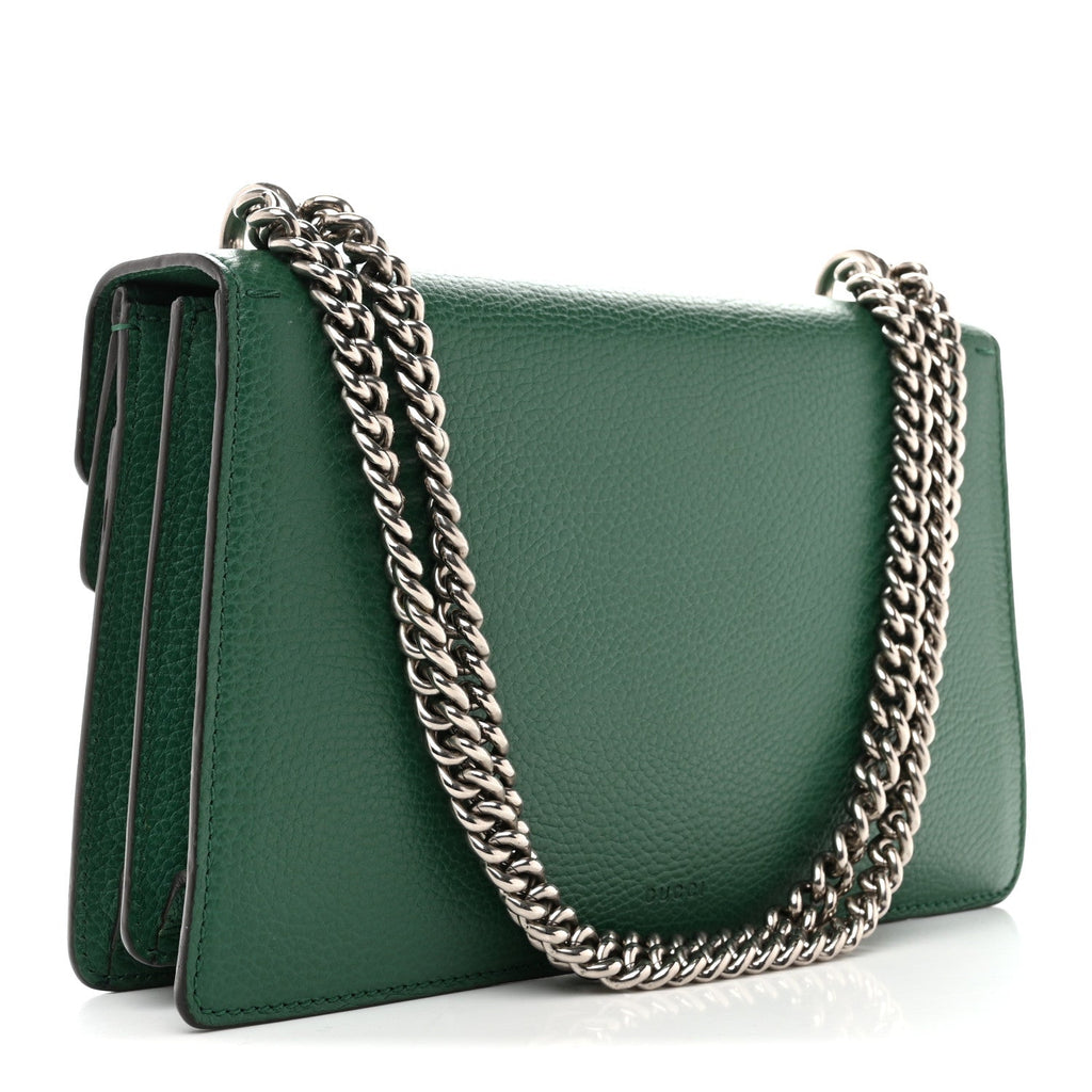 Dollar Calfskin Crystal Small Dionysus Shoulder Bag Emerald