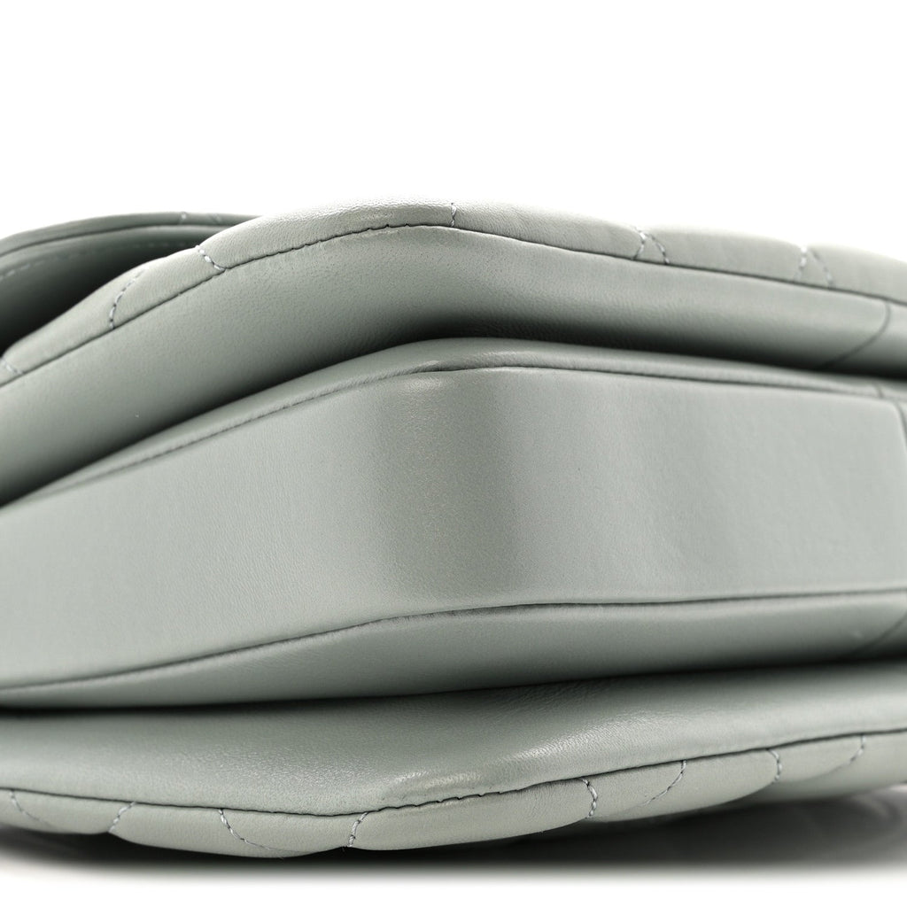 Lambskin Quilted Small Trendy CC Flap Dual Handle Bag Grey