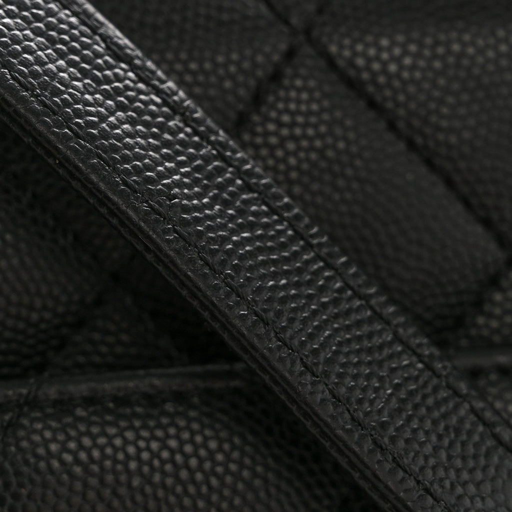 Caviar Quilted Large Business Affinity Flap Black