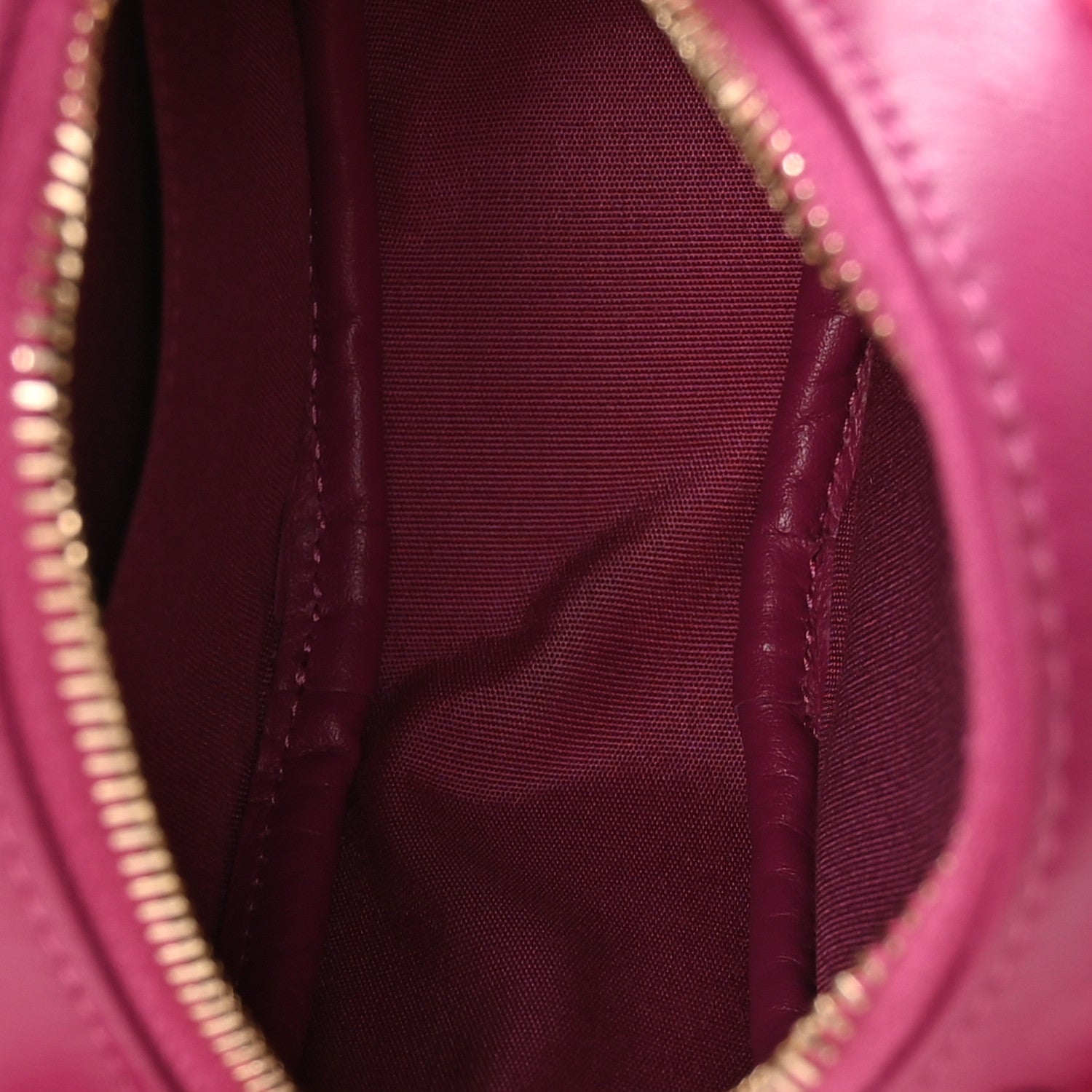 Shearling Sheepskin Chanel 19 Round Clutch With Chain Dark Pink