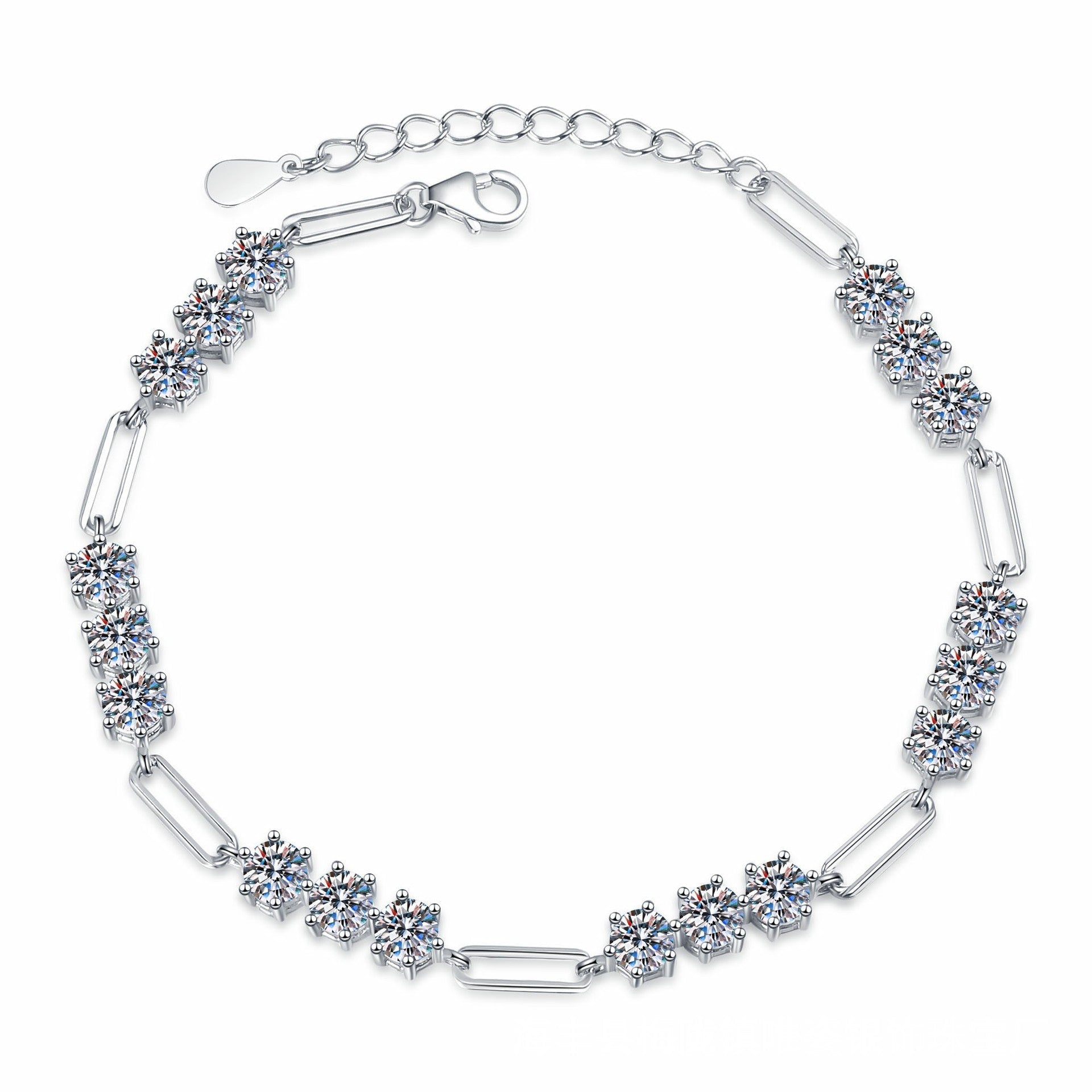 5.4CT Chain Link Bracelet Moissanite Bracelet