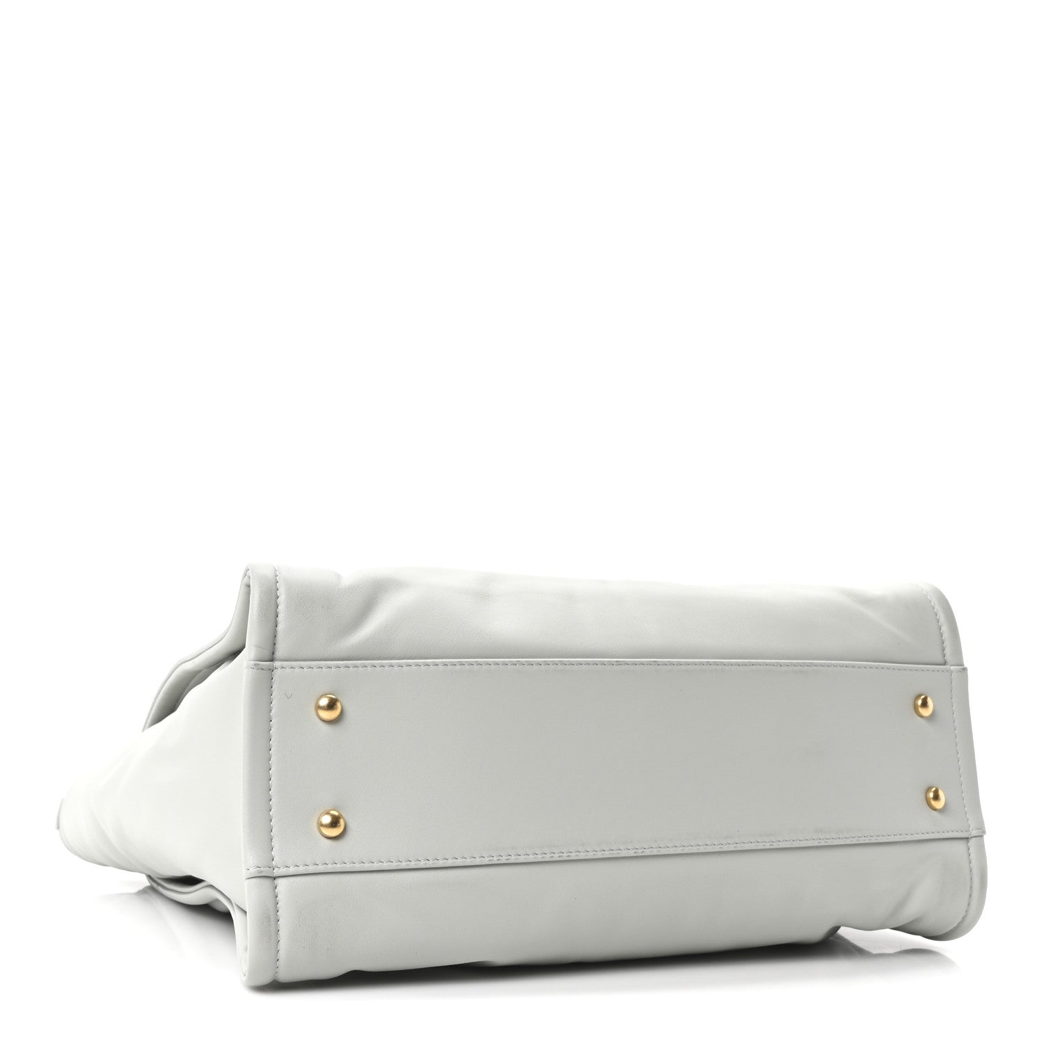 Calfskin Small Deauville Tote Light Grey
