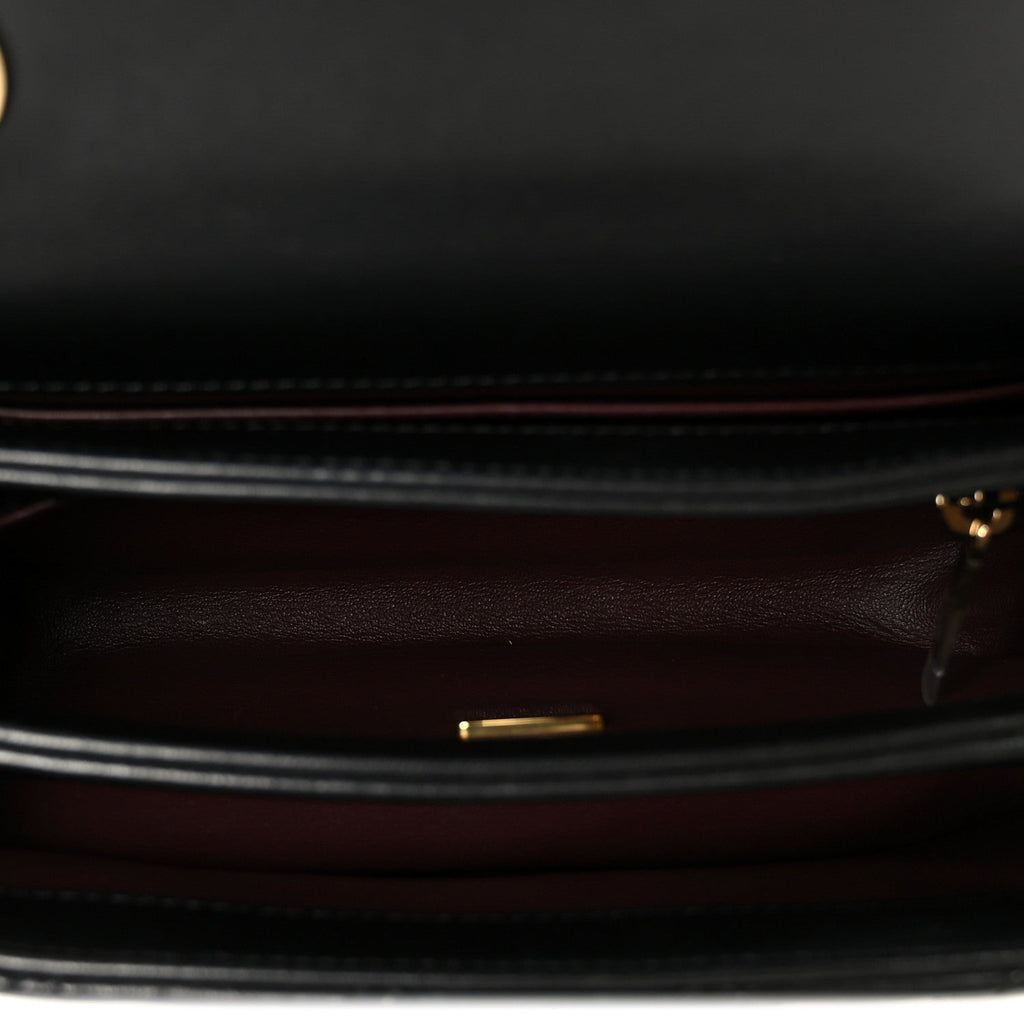Lambskin Quilted Mini Trendy CC Dual Handle Flap Bag Black
