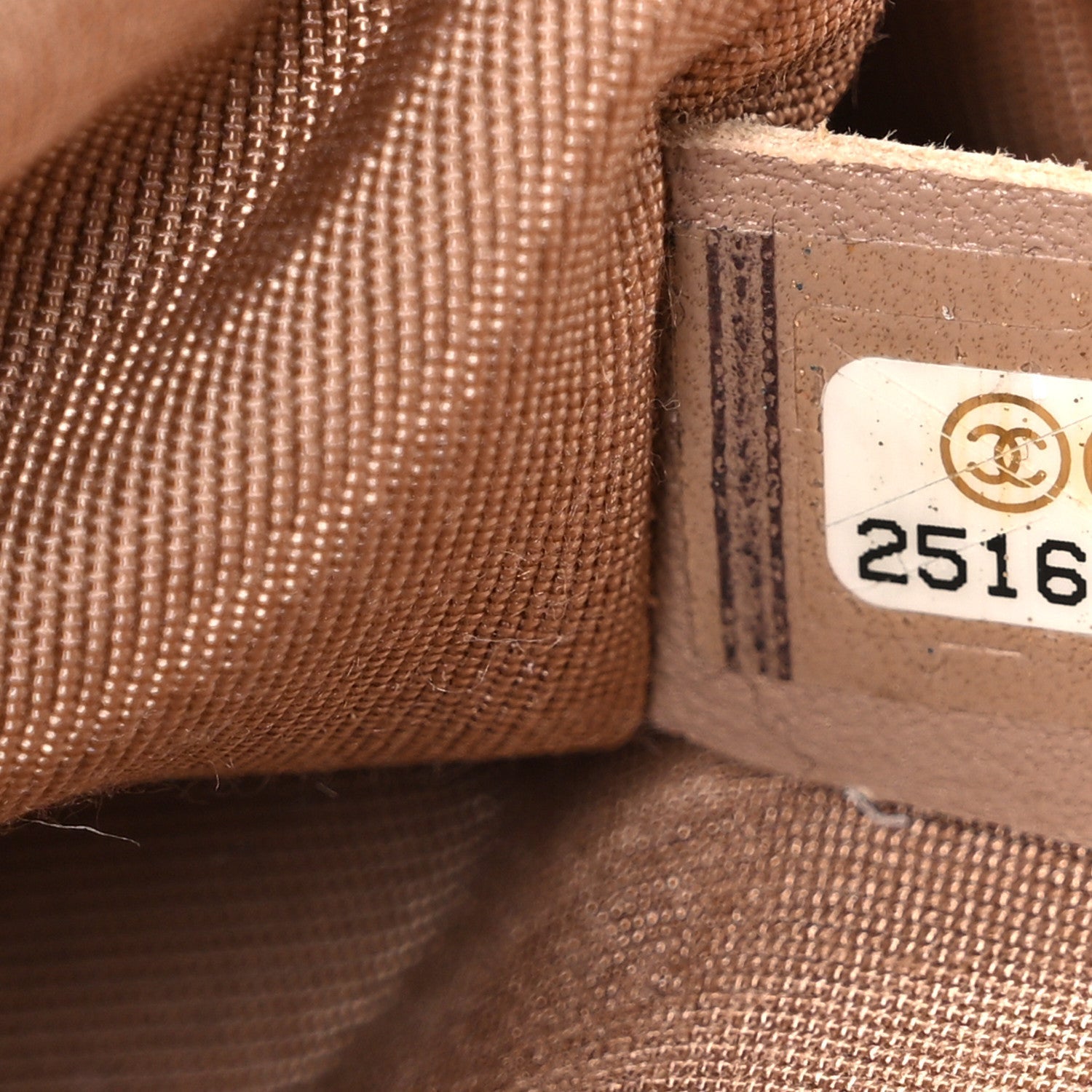 Caviar Chevron Quilted Medium Boy Flap Dark Beige