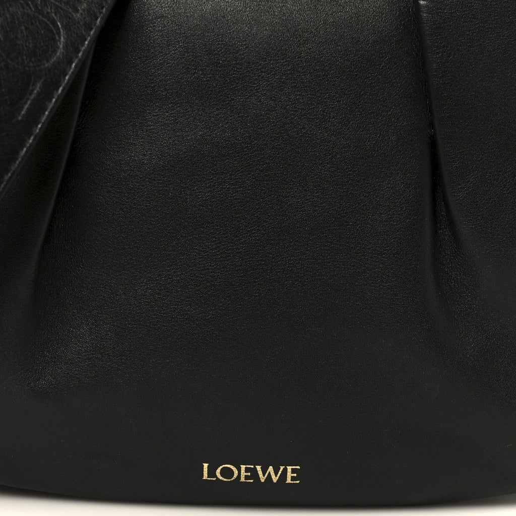 Shiny Nappa Calfskin Paseo Satchel Black