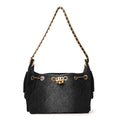 Washed Denim Quilted Mini Chanel 25 Handbag Black