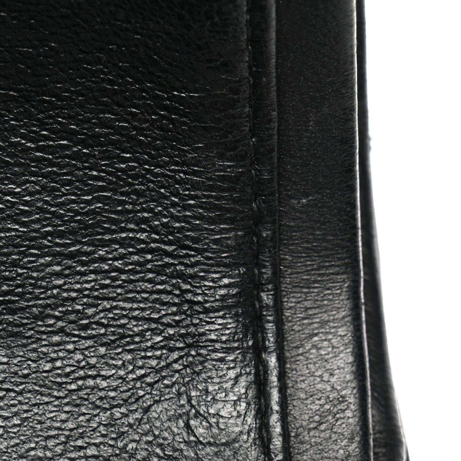 Patent Quilted Medium Double Flap Black