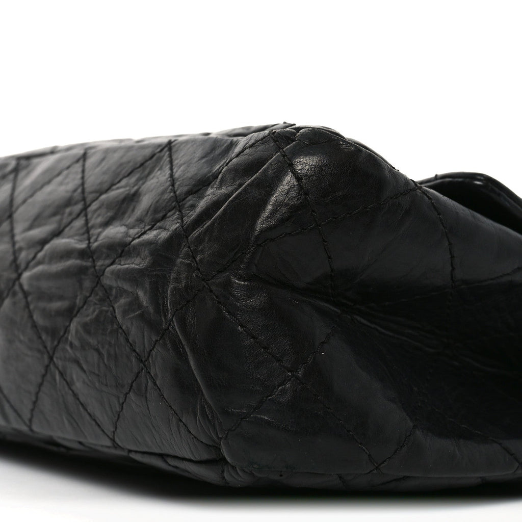 Aged Calfskin Quilted 2.55 Reissue 226 Flap Black