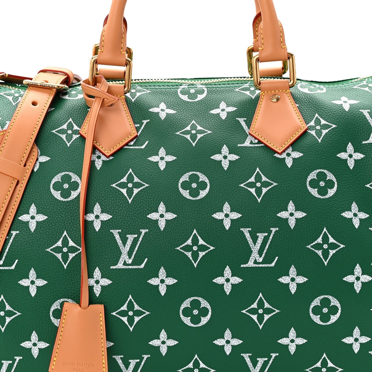 Calfskin Monogram Speedy P9 Bandouliere 40 Green