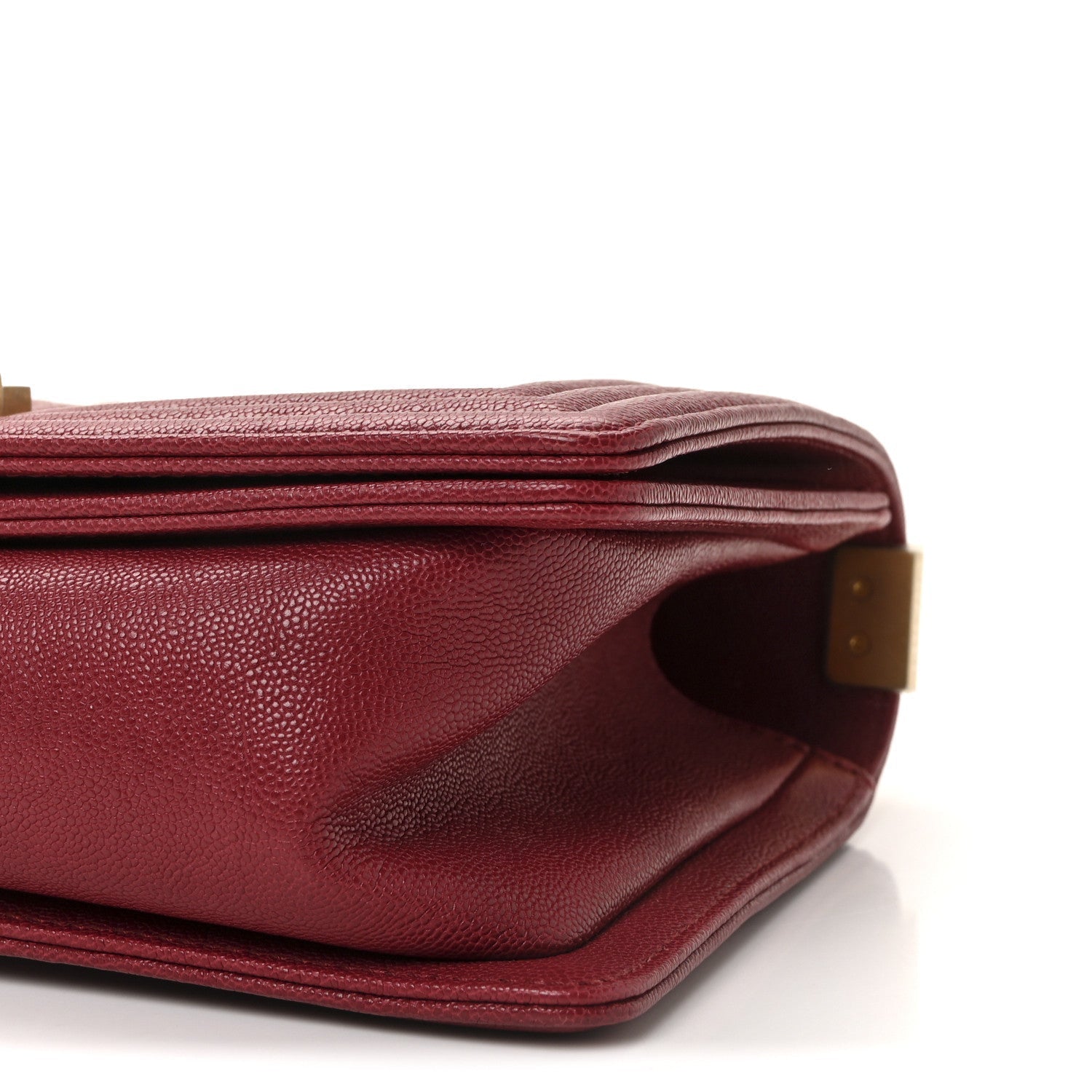 Caviar Quilted Medium Boy Flap Burgundy