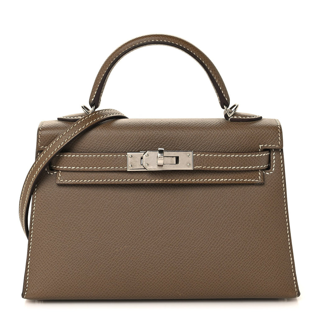 Epsom Mini Kelly Sellier 20 Etoupe