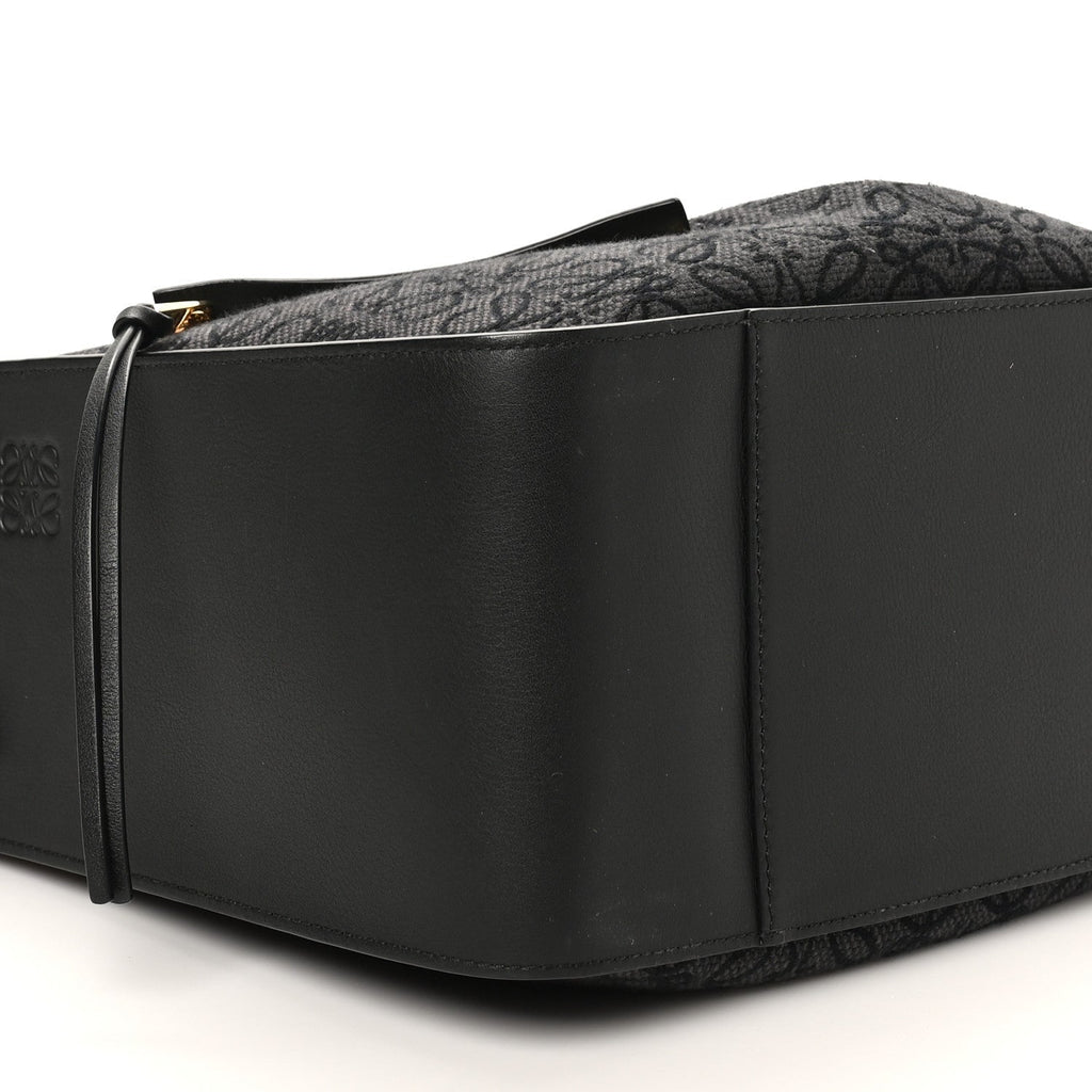 Jacquard Anagram Calfskin Small Hammock Shoulder Bag Black Charcoal
