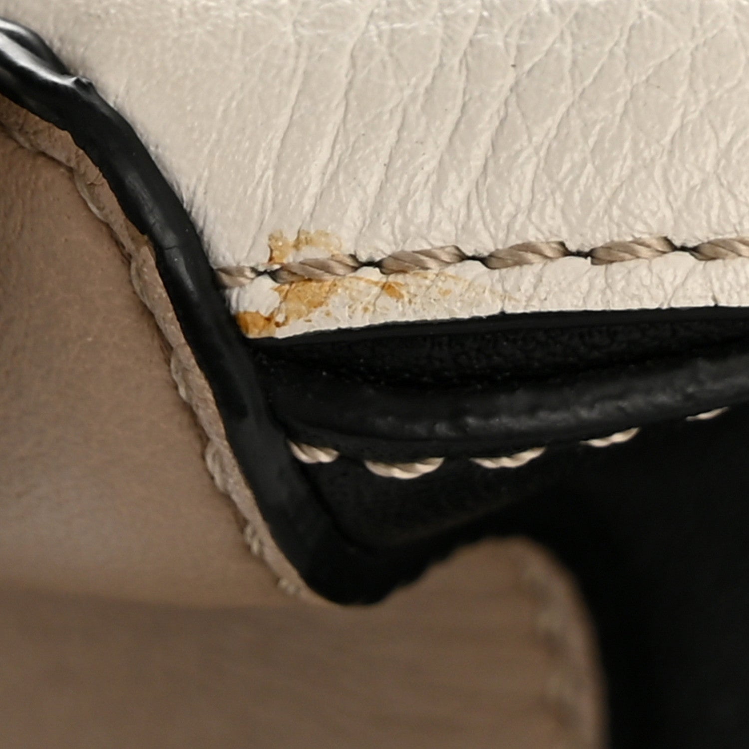 Calfskin Small Puzzle Bag Sand Soft White Black