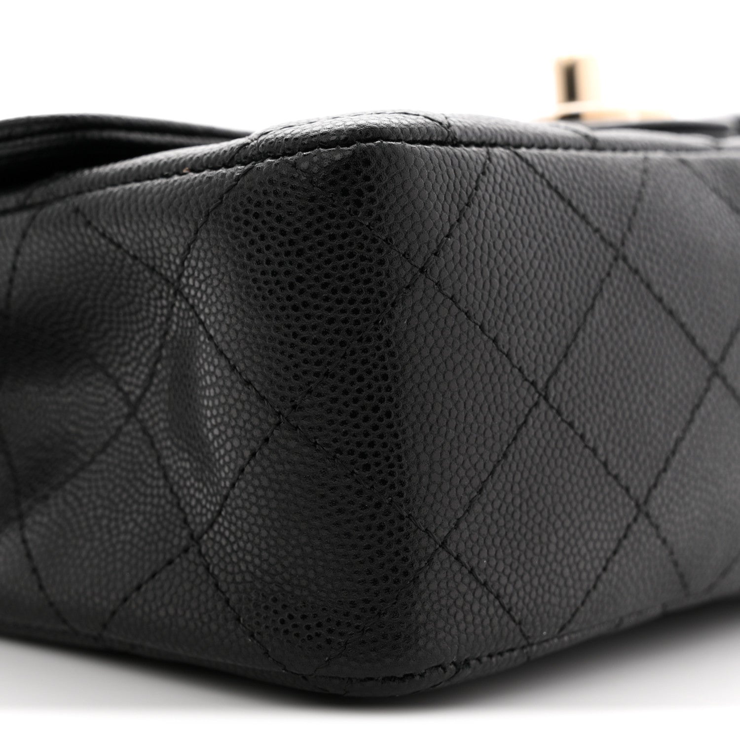 Caviar Quilted Mini Rectangular Flap Black
