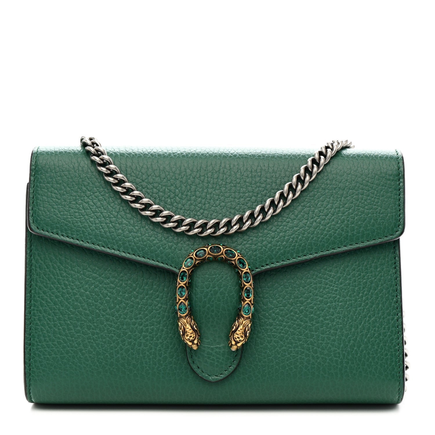 Calfskin Mini Dionysus Chain Wallet Emerald