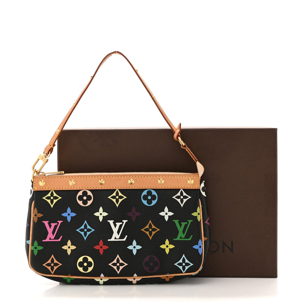 Monogram Multicolor Pochette Accessories Black