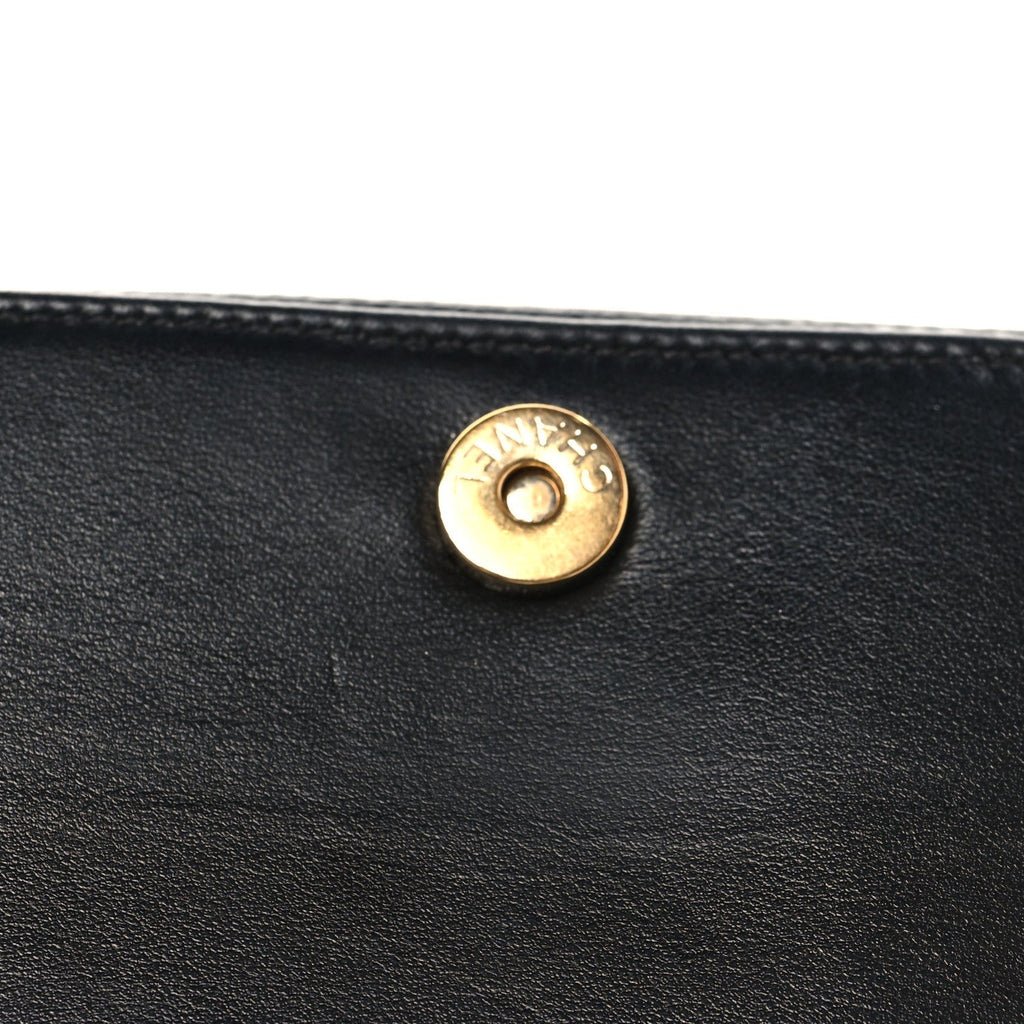 Caviar Quilted Boy Wallet On Chain WOC Black
