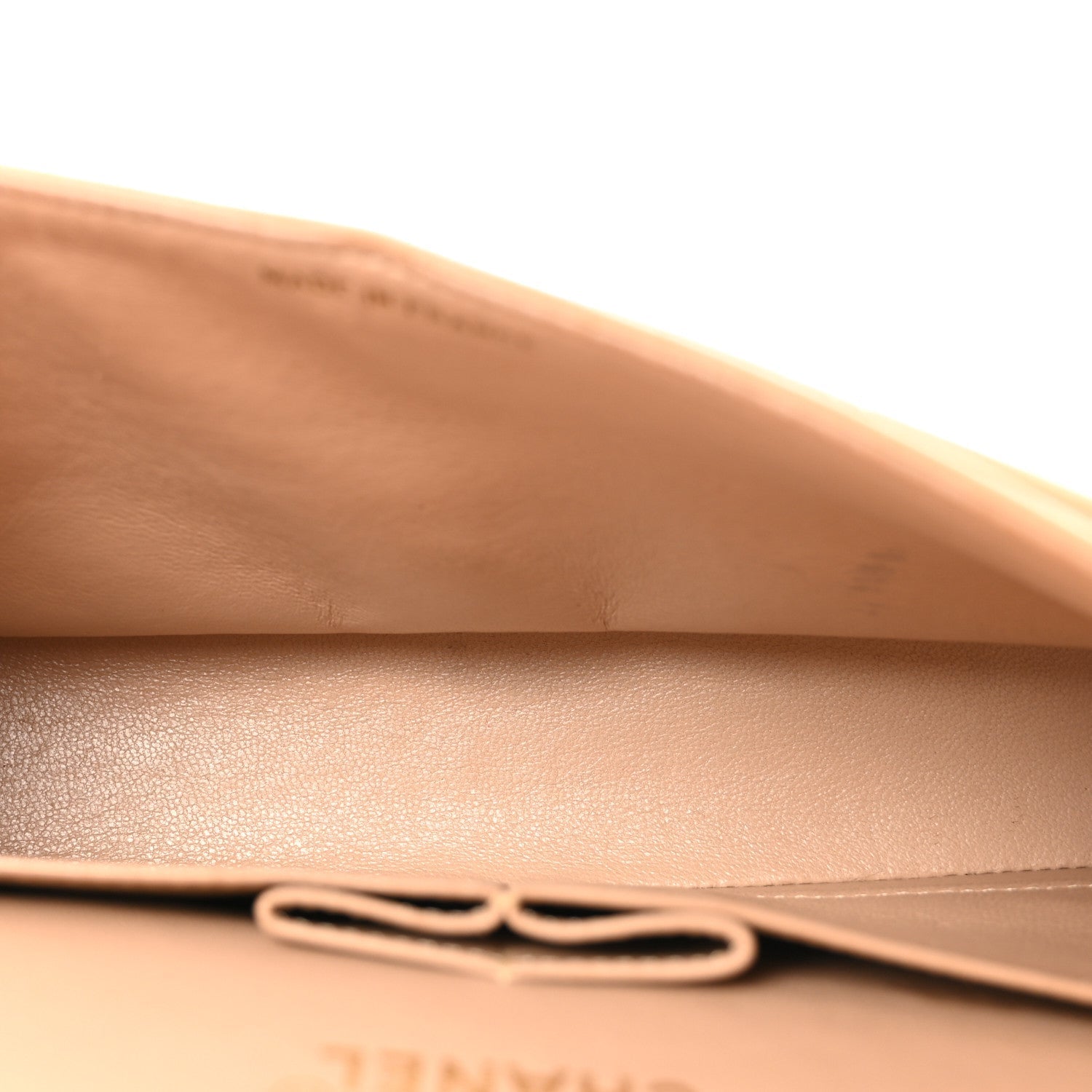 Lambskin Quilted Small Double Flap Beige