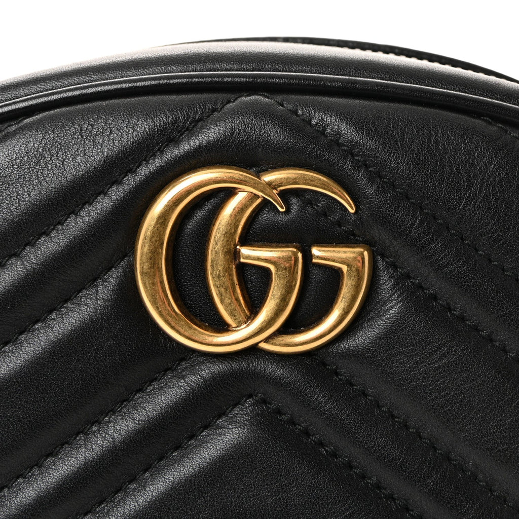 Calfskin Matelasse GG Marmont Belt Bag 85 34 Black